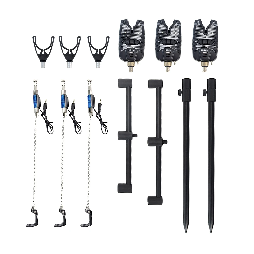 Juego de alarma de mordedura de pesca de carpa y Swingers, soporte de vaina de caña de pescar, palo de banco, barra de zumbido, equipo de pesca de carpa - imagen 4