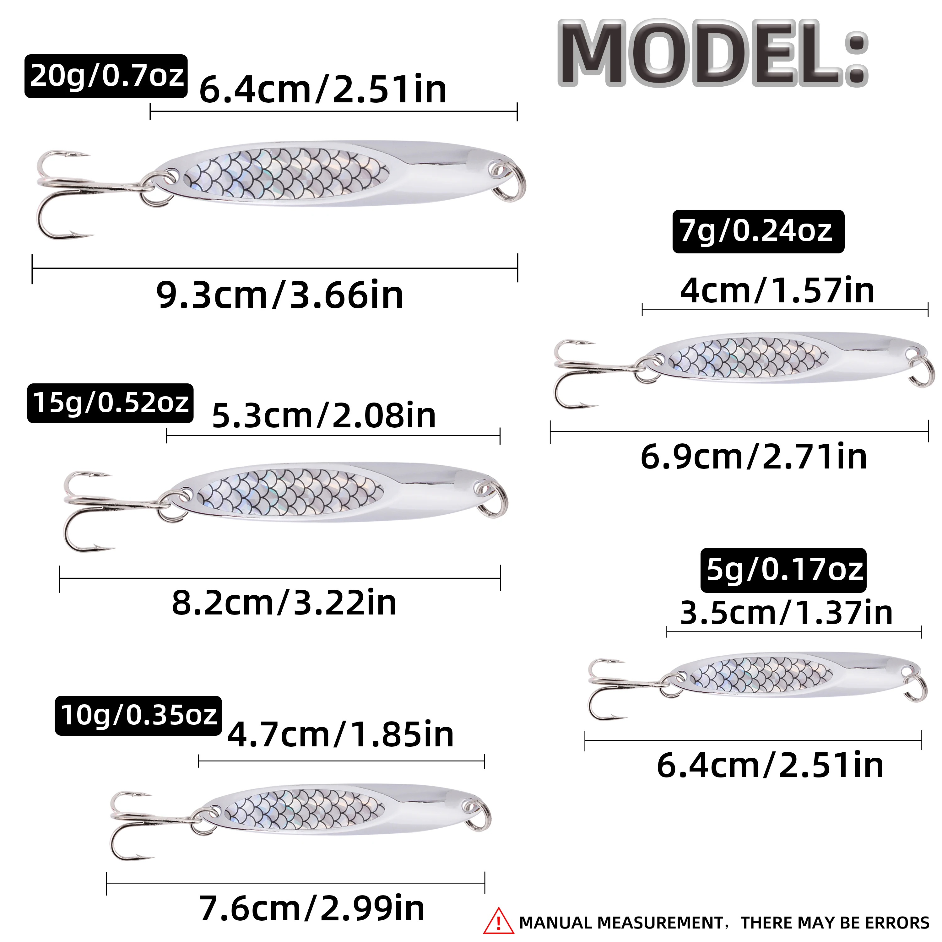Cuchara giratoria para trucha – Señuelo de metal con lentejuelas - imagen 3