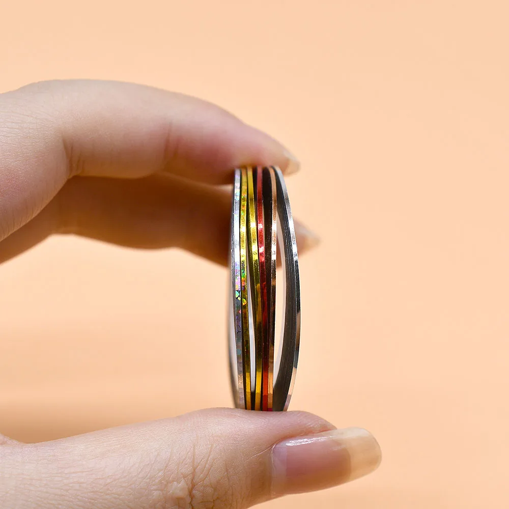 MNFT-Línea de cinta brillante para atar moscas, oropel, Larve, Midge, cabeza corporal, Material decorativo, 6 piezas, 20 yardas, 1/25 "de ancho - imagen 5