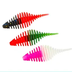Señuelos swimbait doble color silicona para lubina