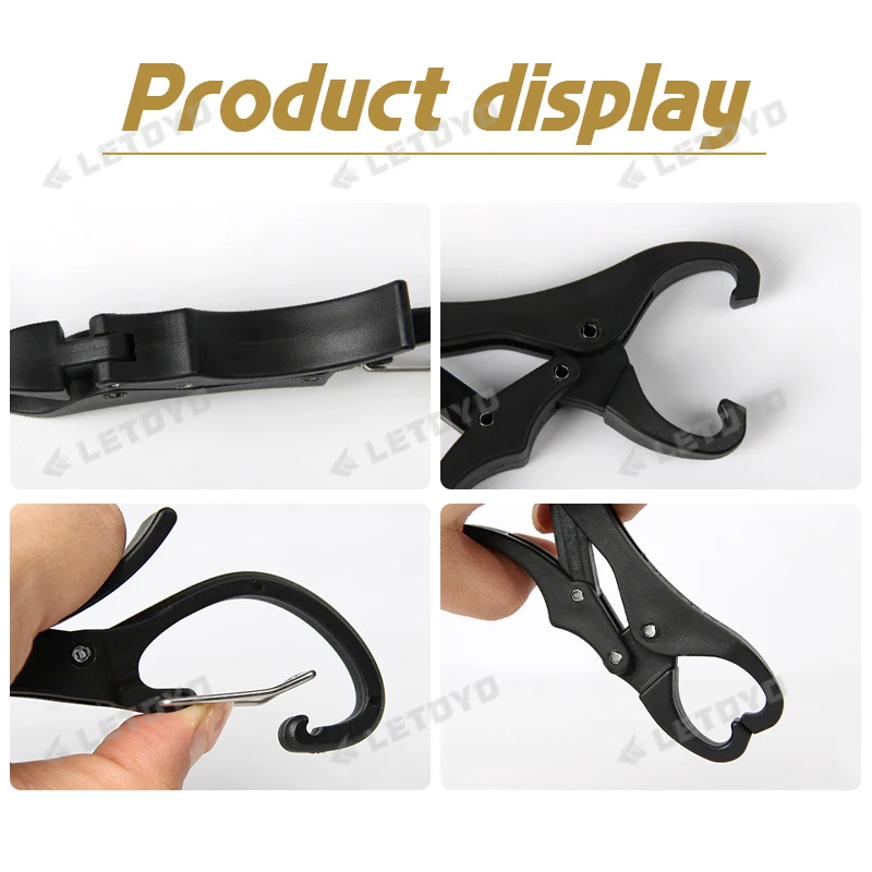 LETOYO 160mm 125mm pinza de pesca de lubina y trucha 2 colores soporte de labio de pescado para peces pequeños alicates de plástico accesorios de pesca - imagen 5