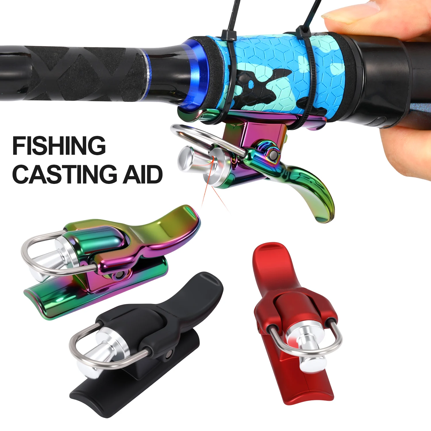 Sougayilang-gatillo de pesca con dedo, protección de fundición eléctrica, gatillo de fundición para pesca en el mar, botón para pulgar, Protector de dedo, línea de varilla fija - imagen 2