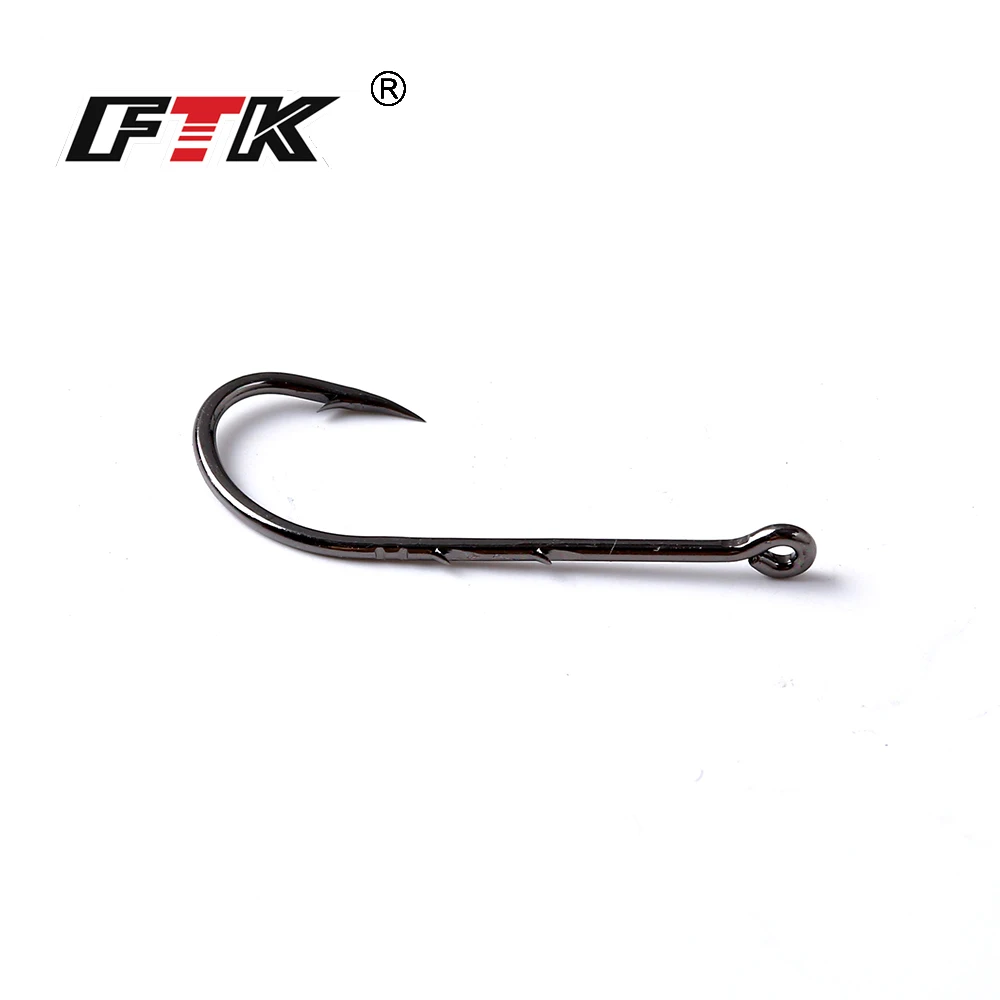 FTK-anzuelo de pesca de carpa, accesorio de pesca con púas de acero al carbono, tamaño 3 #-10 #, 10-30 piezas - imagen 5