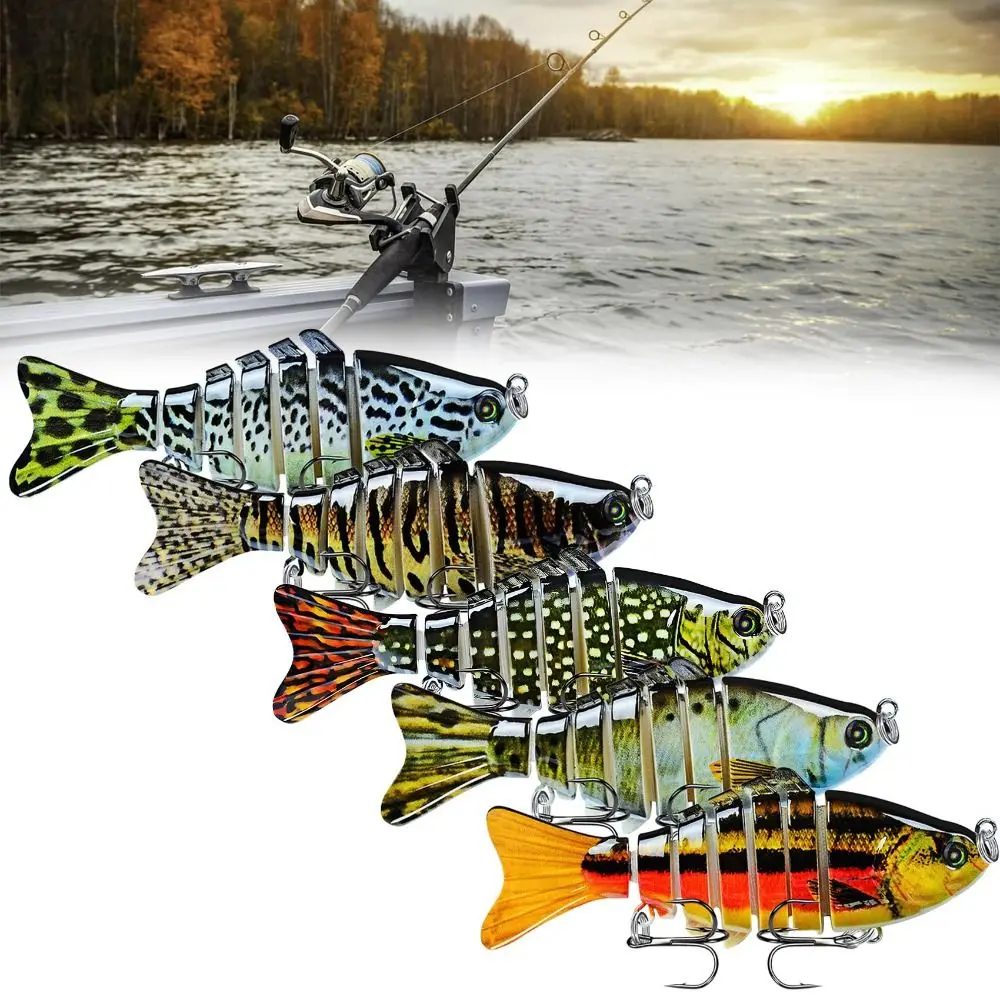 Nuevo Señuelo de pesca biónico Artificial de 7 segmentos, aparejos de pesca, cebo duro de plástico para todo tipo de peces, 10cm - imagen 3