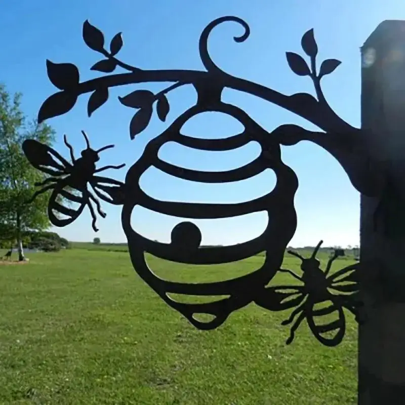 Colgante Metálico Panal de Abeja – Adorno para Jardín y Exterior - imagen 5
