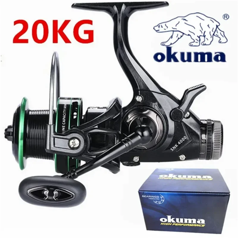 Carrete Okuma Spinning Doble Freno – Cuerpo metálico