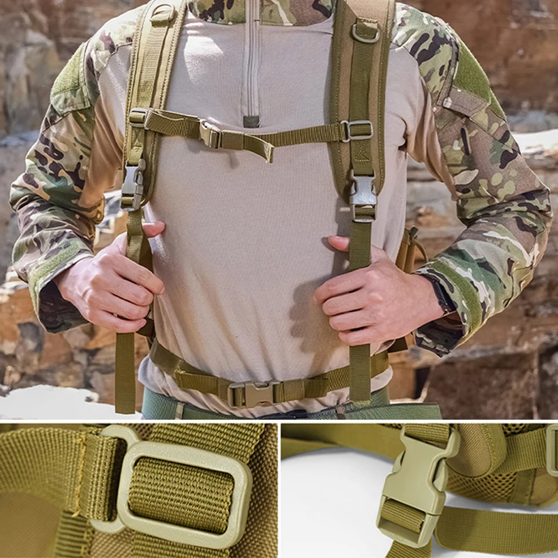 Mochila táctica de escalada Molle, bolsa de almacenamiento deportivo para senderismo, senderismo al aire libre, pesca, Camping, mochila para equipaje de fin de semana para hombres - imagen 3