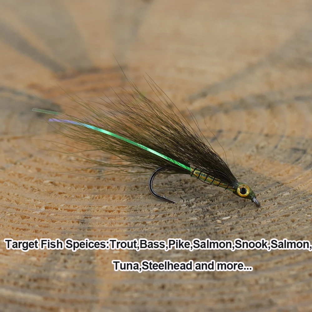 ICERIO Streamer Bucktail Minnow – Ojo 3D para trucha, lucio y lubina - imagen 3