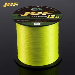 Línea de pesca JOF de 12 hebras, línea de pesca multifilamento japonesa de PE trenzado de 300M para pesca de carpa, accesorios para equipos de pesca
