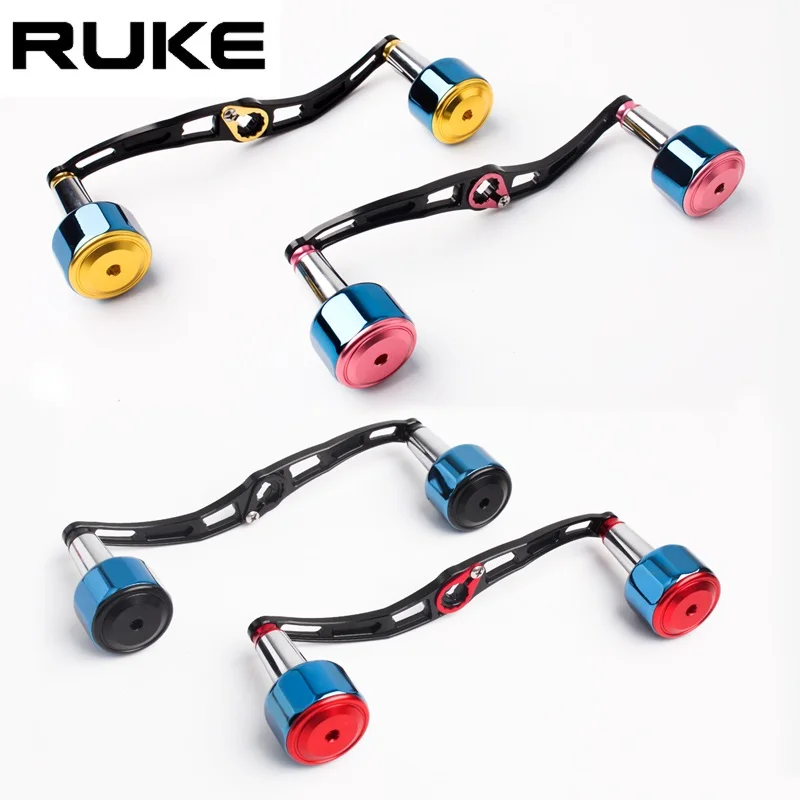 Mango de carrete de pesca Ruke, aleación de aluminio de agglutinación, traje de materiales D/S/A, longitud completa, 150mm, 50 g/unidad, agujero 8x5/7x4mm, accesorio DIY