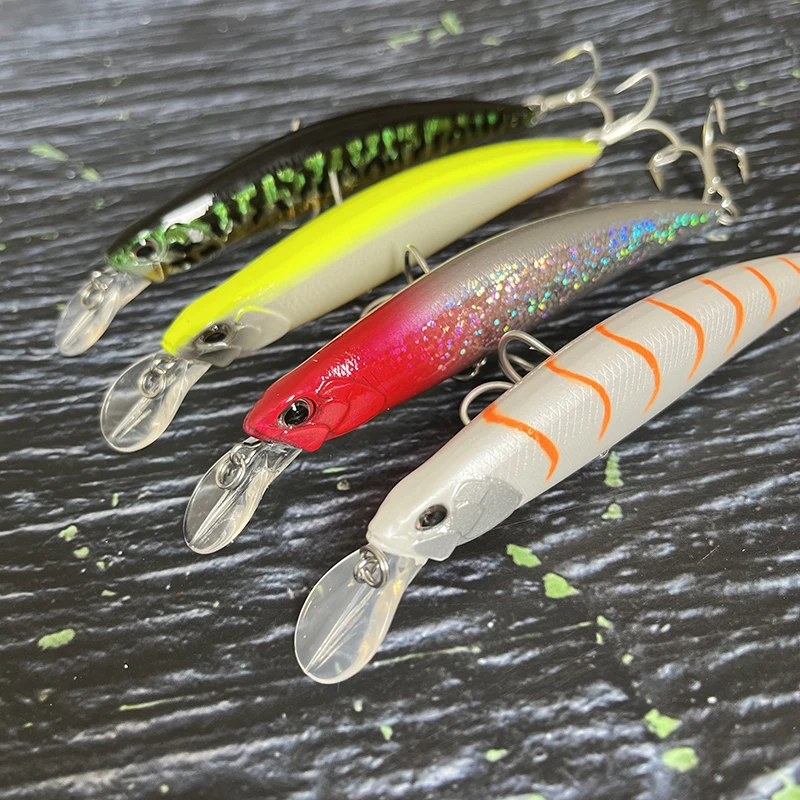 Señuelos de Pesca de mar, pececillo que se hunde de Japón, 28g, 110mm, lubina de agua salada, trucha, cebo duro Artificial, equipo de Pesca de fundición larga - imagen 4