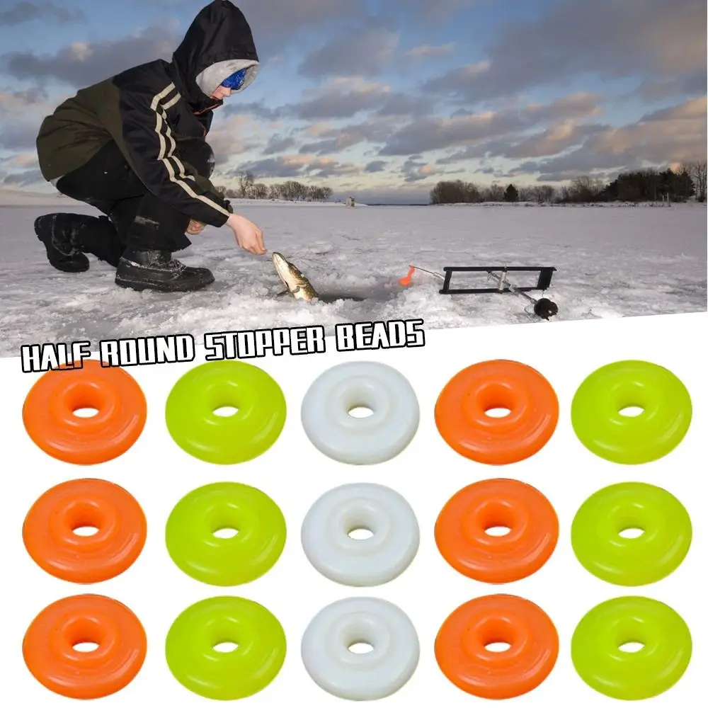 Flotador de pesca en roca y mar, 100 piezas, cuentas de tapón medio redondo, 3/4mm, rojo, accesorios de aparejos de pesca flotantes, herramientas - imagen 3