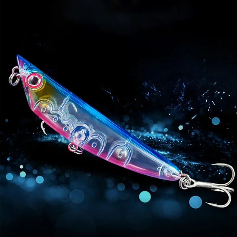 Señuelo de pesca cebo Swimbait Jerkbait lápiz 80mm 9g caminar perro señuelos flotantes cebo de lubina luer lápiz flotante superficie palo - imagen 4