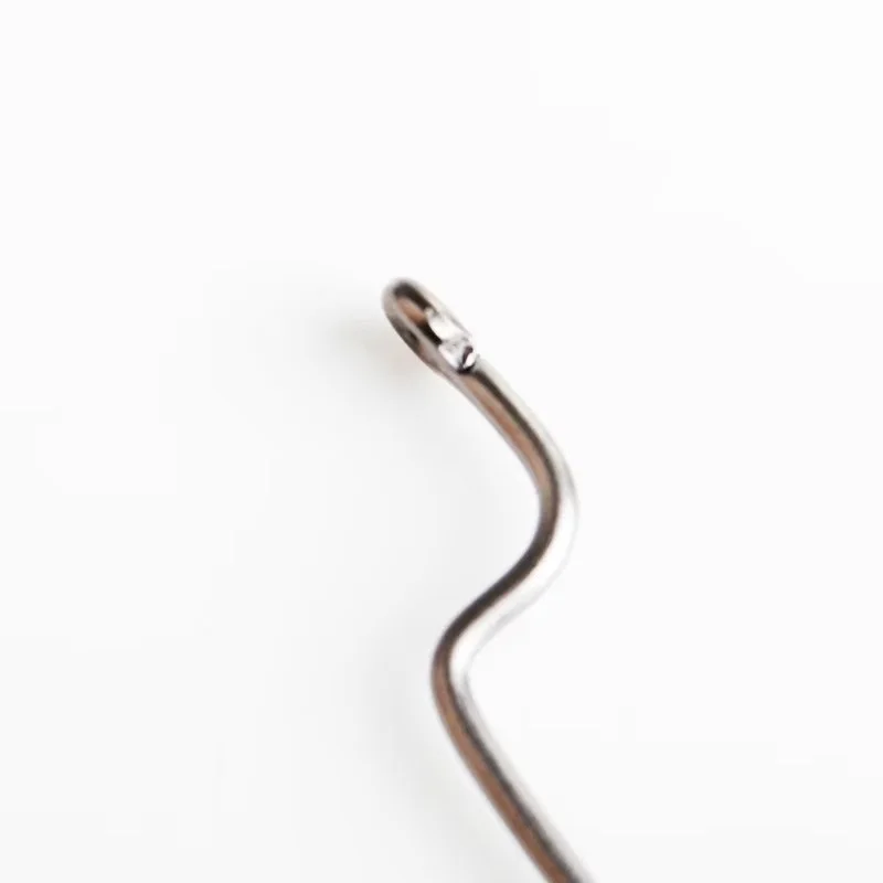 NGB 6PCS Señuelo de anzuelo compensado de pesca de acero rico en carbono 1/0 2/0 3/0 1 2 3 # Gancho de manivela circular, anzuelos de cebo blando con gusano - imagen 5