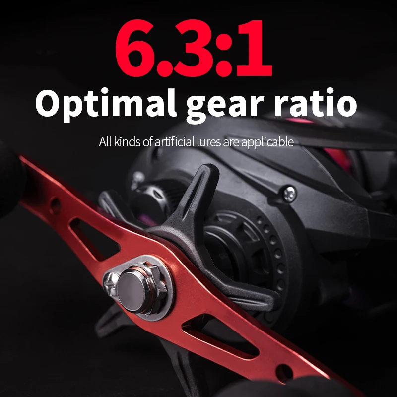 Carrete de Pesca LINNHUE Baitcasting 6,3:1/7,2: 1 de alta velocidad, tiro largo, previene enredos, carrete de Pesca de agua dulce y salada - imagen 4
