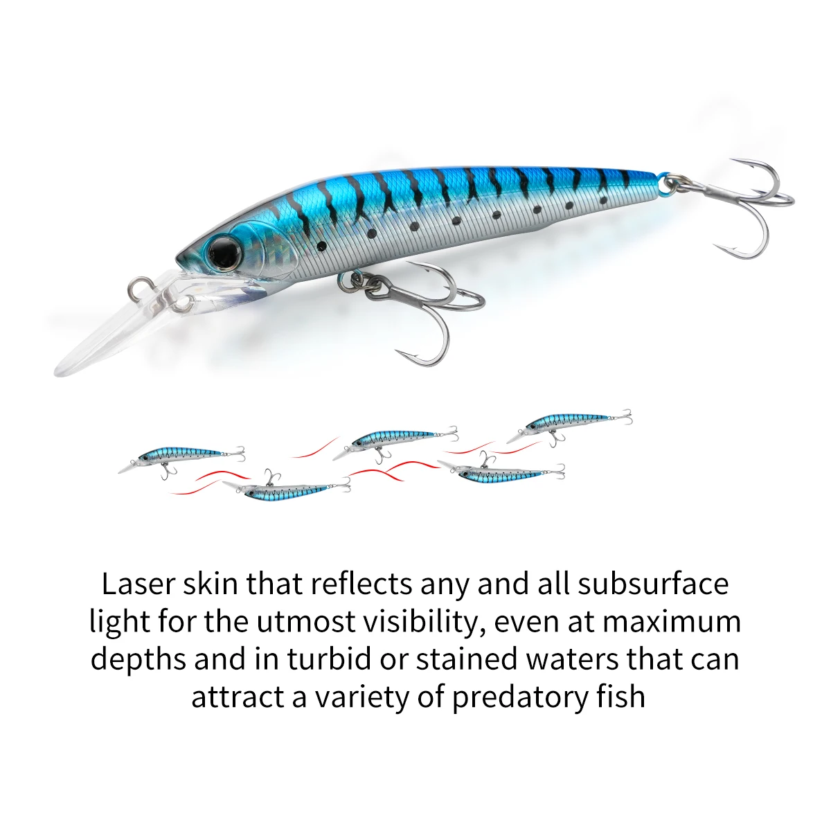 Jerkbait Suspendido 11cm para Pesca de Lubina y Lucio - imagen 2
