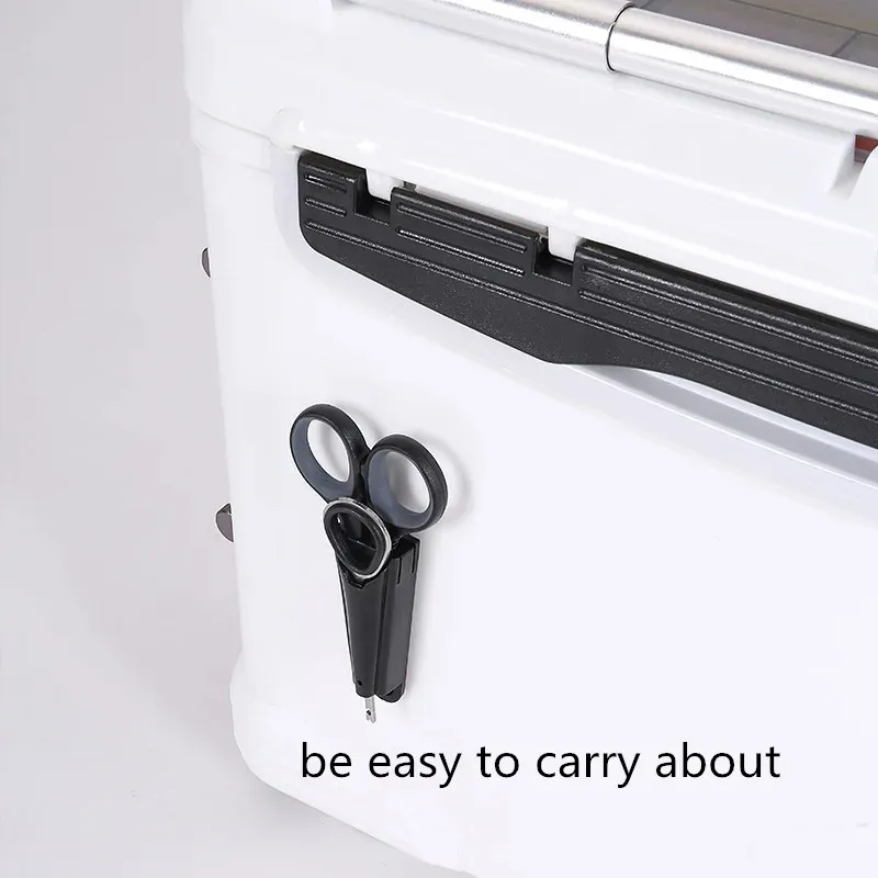 Caja de pesca multifuncional de acero inoxidable con anzuelos, tijeras, alicates portátiles, herramientas de pesca al aire libre de línea PE para atraer peces - imagen 5