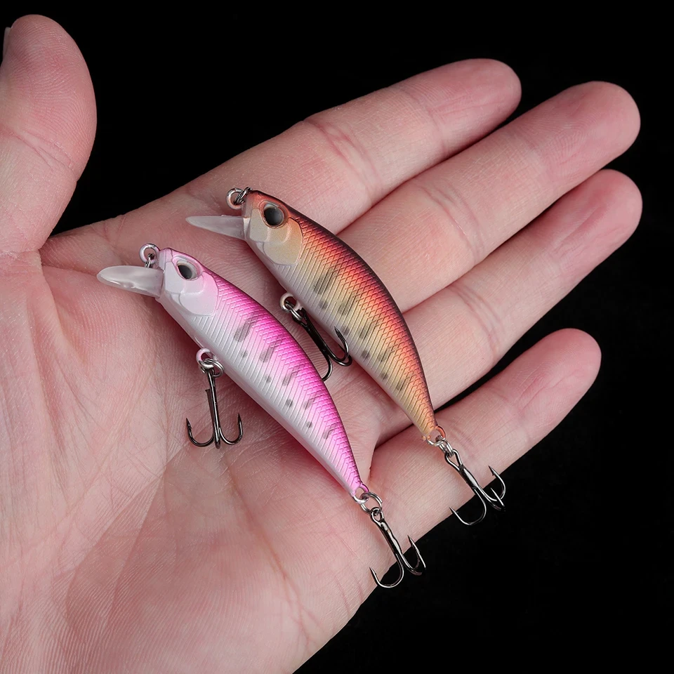 WALK FISH-señuelo de pesca de pececillo hundido, 50mm, 4,6g, Swimbait, cebos artificiales duros, Crankbait, Lucio, carpa, aparejos de agua dulce - imagen 5