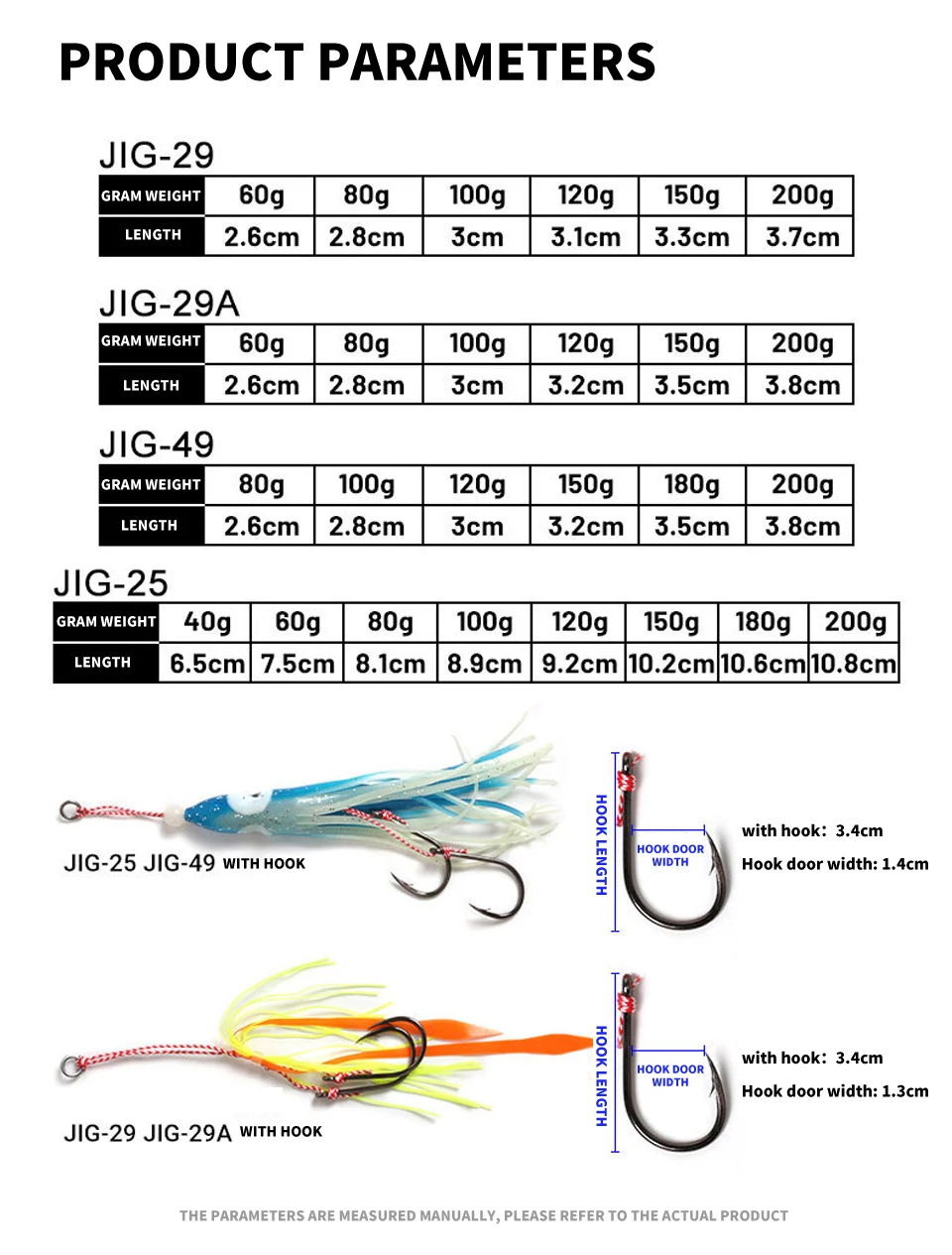 Descubra los ganchos de pesca perfectos para tu próxima aventura con Jig-29 Jig-29a, Jig-49 y Jig-25-49