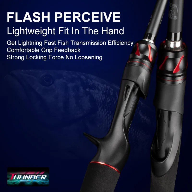 OBSESSION-caña de pescar giratoria de fundición, 2 secciones M ML, anillo guía Fuji, tela de carbono cruzada de alta sensibilidad, 1,98 M, 2,03 M, 2,08 M, 2,13 M - imagen 5