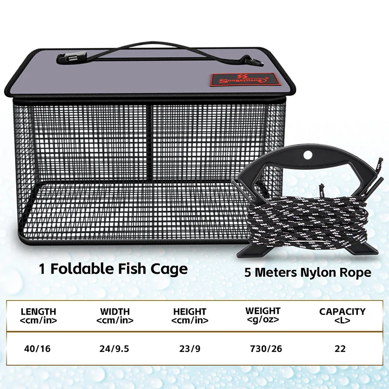 Sougayilang Trampa de Pesca Plegable para Peces y Crustáceos - imagen 3