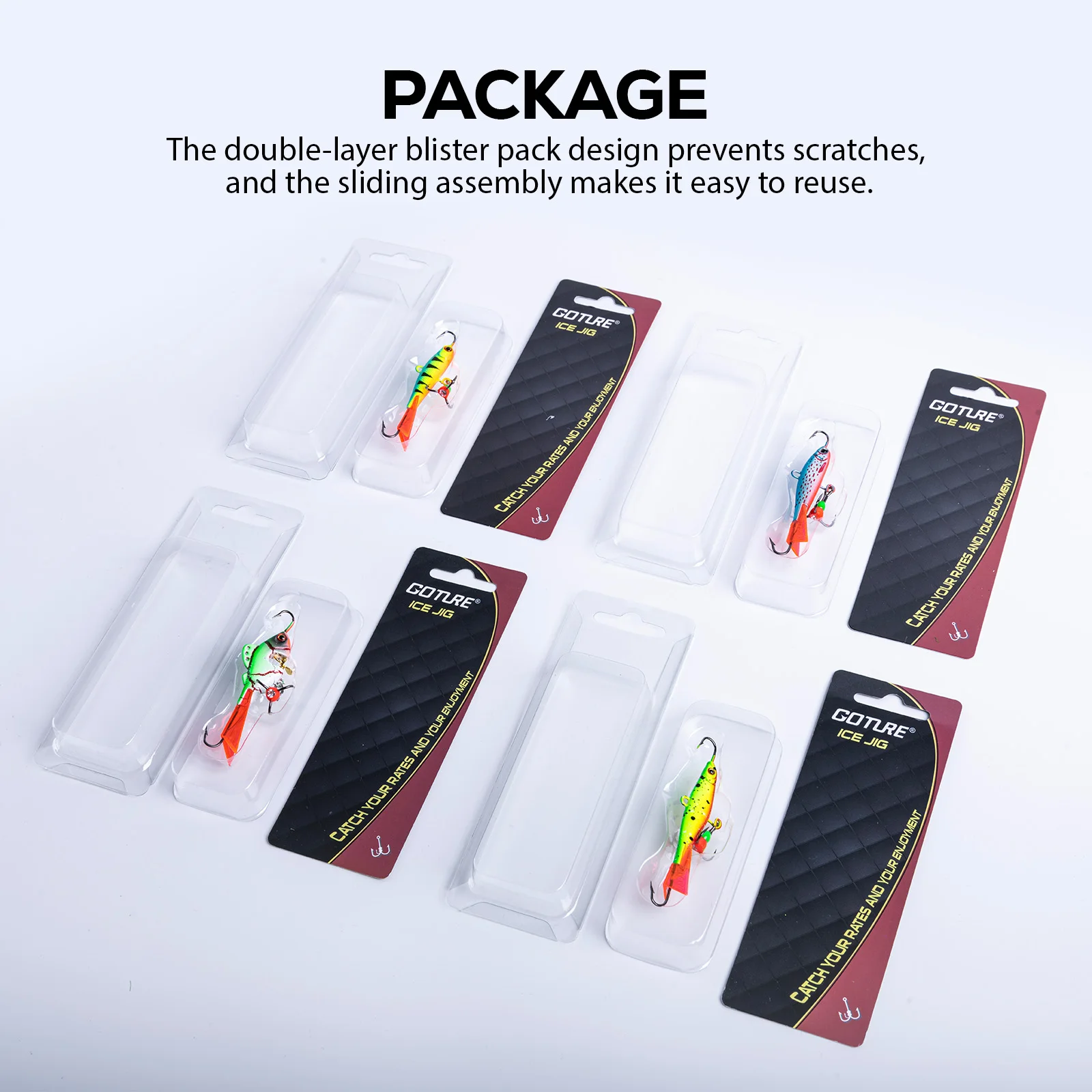 Goture-señuelo de pesca en hielo para invierno, Jigging, 15g/5,7-7cm, cuchillas de acero inoxidable, plantilla de equilibrio de vibración, Wobbler para lubina, perca - imagen 5