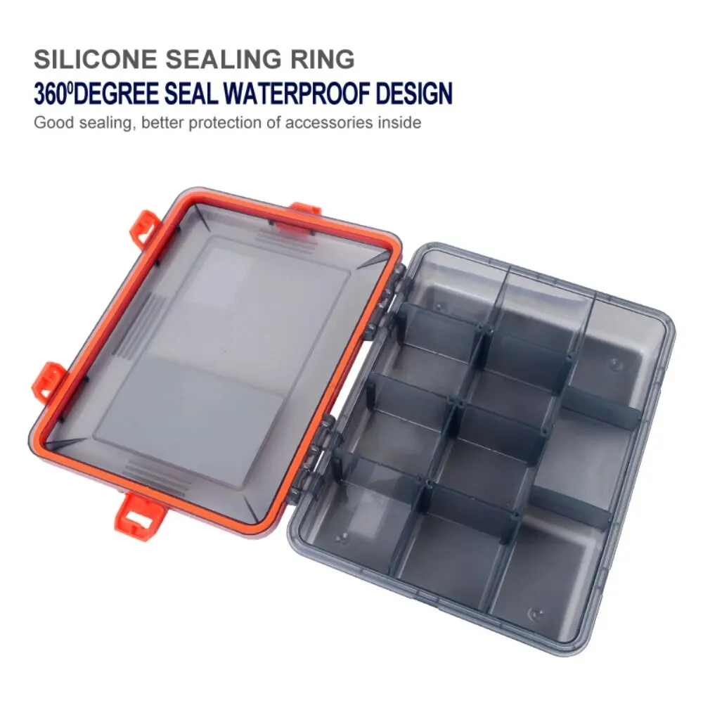 Caja de aparejos de pesca de gran capacidad, accesorios impermeables, almacenamiento de anzuelos, bandeja de almacenamiento para señuelos, cajas organizadoras de cebo - imagen 4
