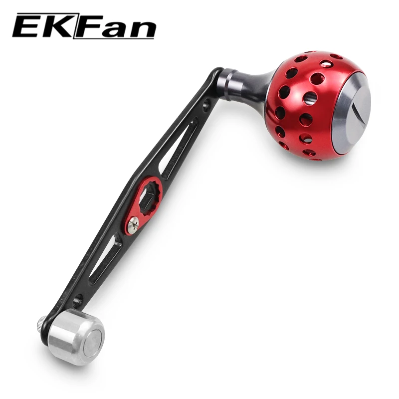 EKfan fuerte duradero 8*5mm agujero individual 112MM mango de carrete de pesca aleación de aluminio carrete de pesca basculante para carrete Baitcast Daiwa - imagen 5