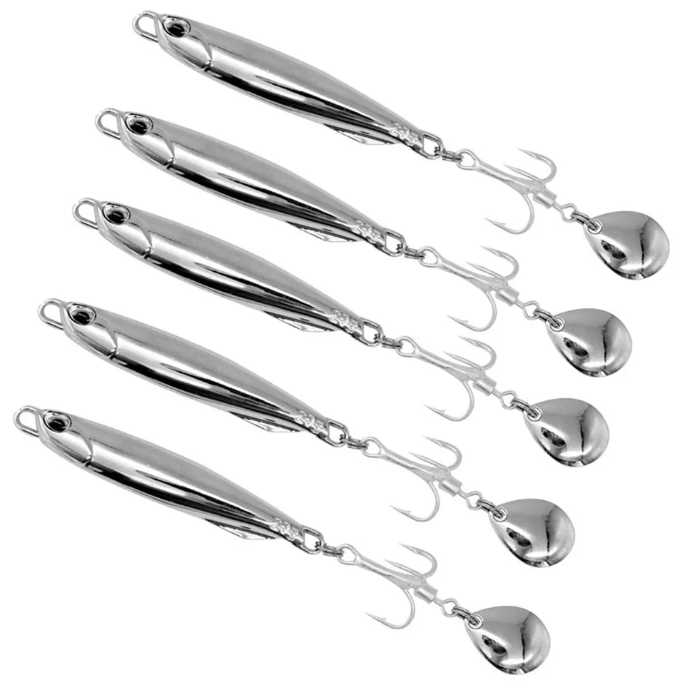 WALK FISH señuelo de pesca VIB, cebo duro de caballa de fundición larga, cebo de Metal Artificial, cucharas de rotación para carpa y trucha, 1 pieza, 15/20/30g - imagen 5