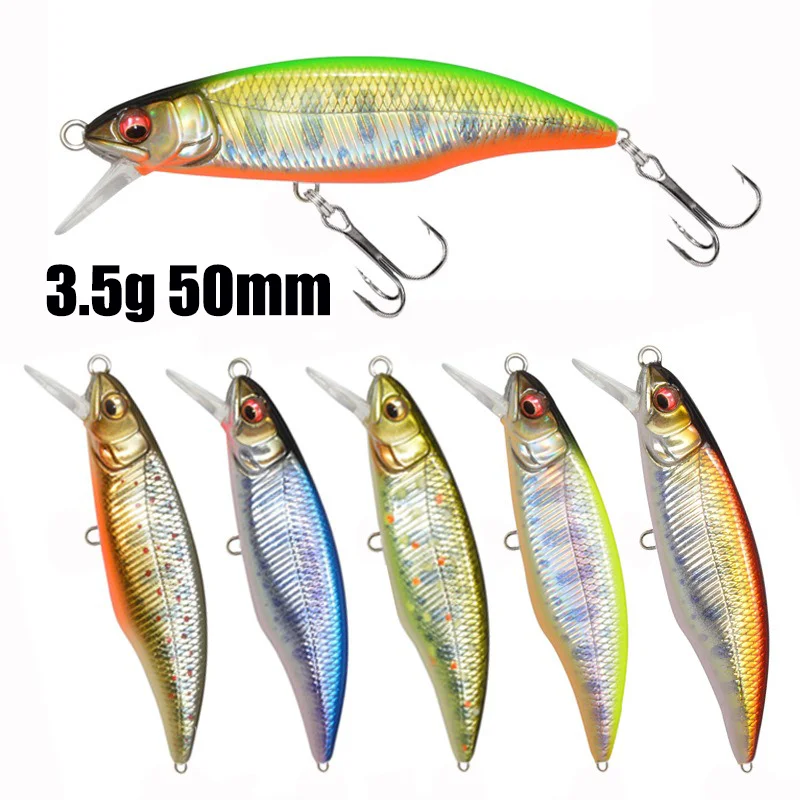Afundando Minnow 50mm 3,5g Jerkbait para lubina y trucha