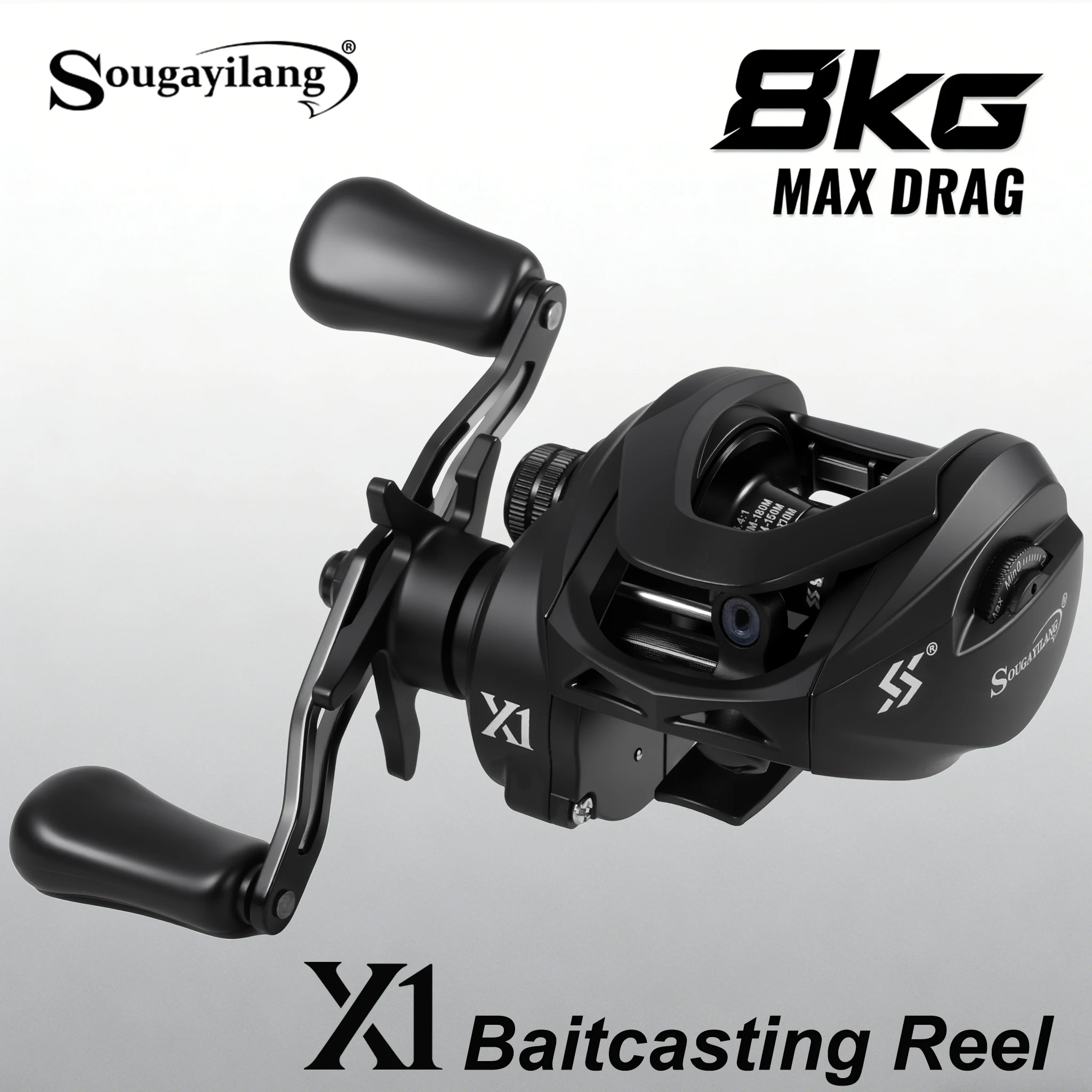 Carrete Pesca Sougayilang X1 – Bobina Aluminio CNC Agua Dulce y Salada - imagen 2