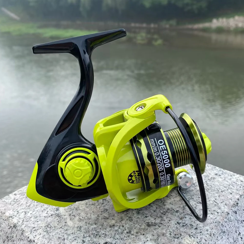 Carrete de Pesca giratorio Ghotda con línea de Pesca arrastre de potencia fuerte 5-12KG 2000-7000 Pesca de agua dulce más estable - imagen 5