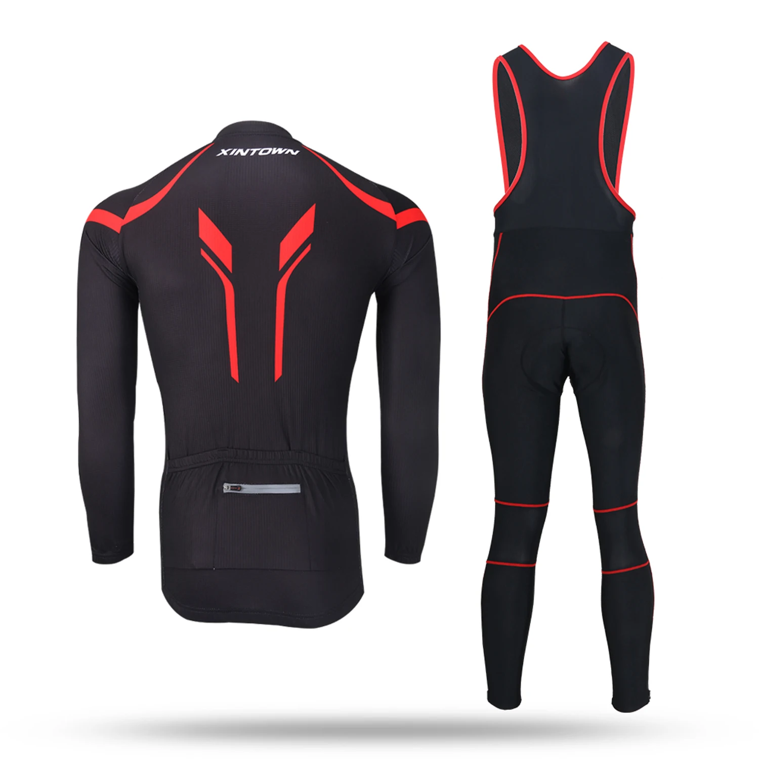 Maillot de ciclismo de manga larga transpirable con pantalón - imagen 4