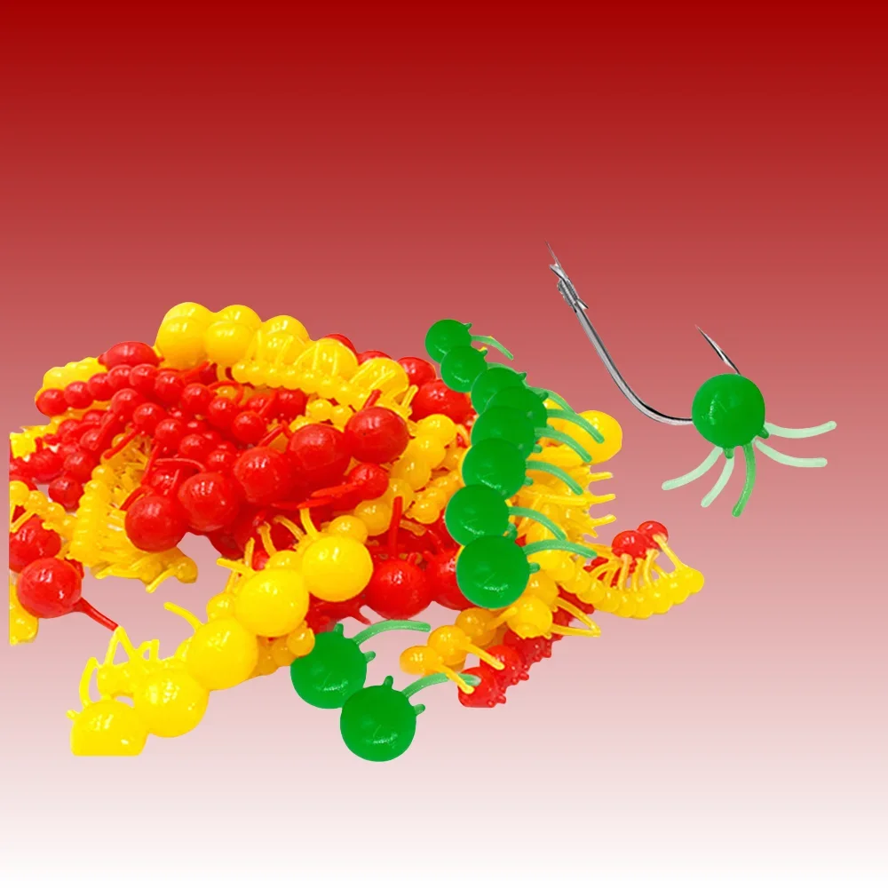 MUKUN 4mm 6mm suave realista salmón pez huevo mosca pez ovillo cebo con vástago - imagen 5