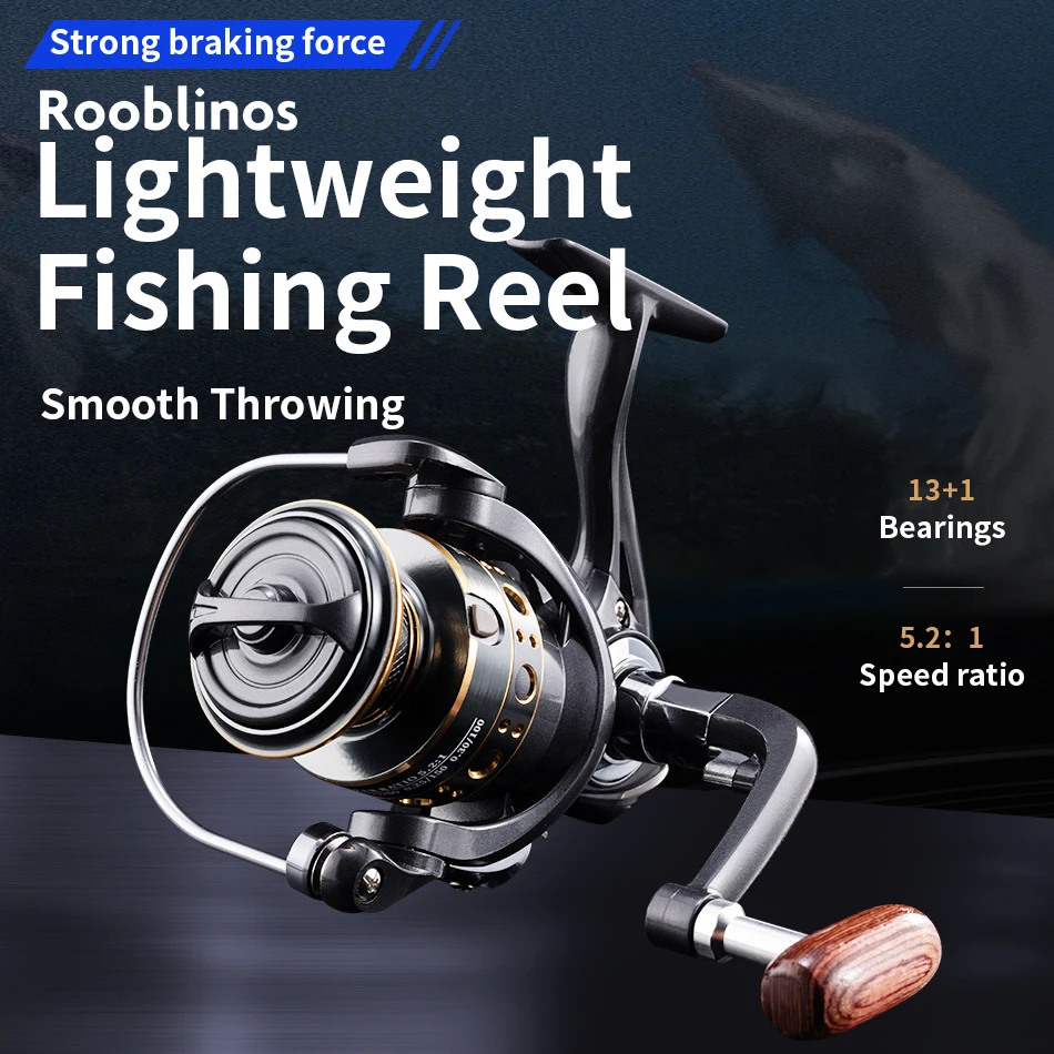 Rooblinos BK Spinning Fishing Reels For Saltwater Freshwater Metal Spool Left/Right Interchangeable Trout Carp Fishing Tackle - imagen 2