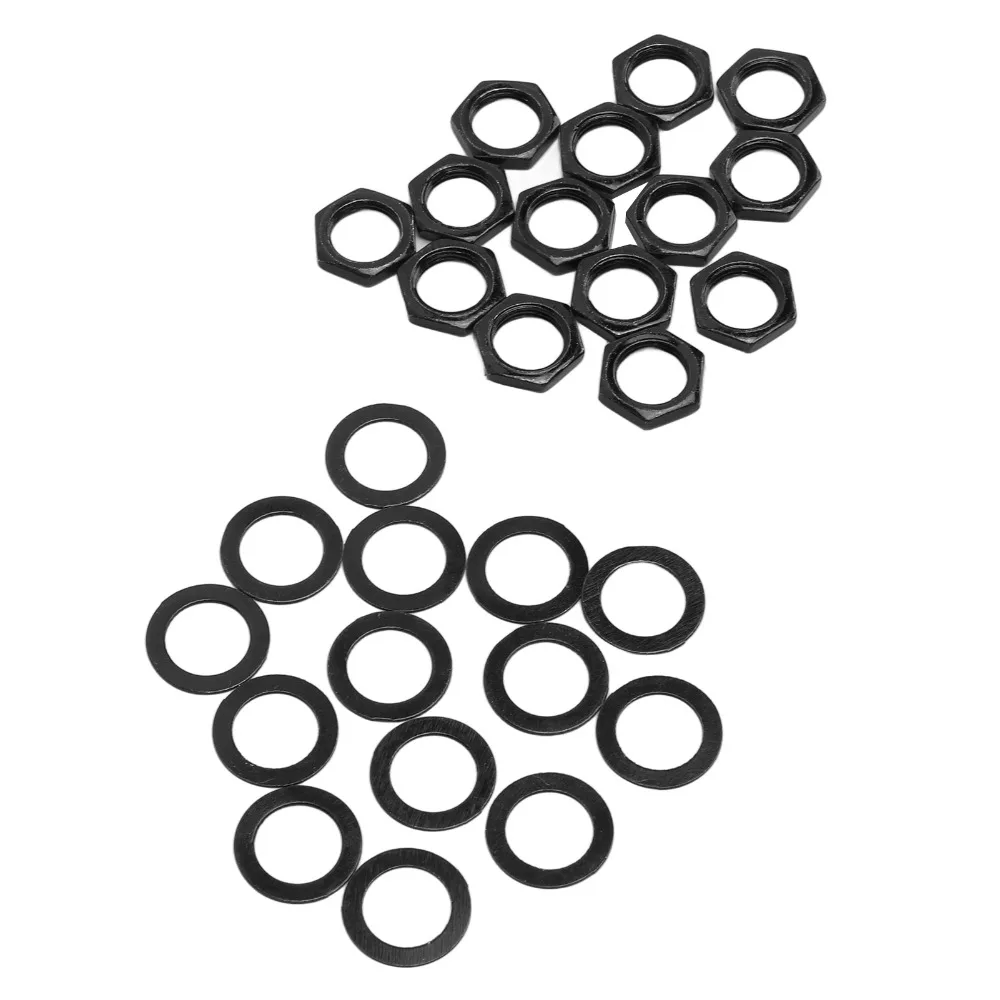 Rosca Hembra M9 Arandela de tuerca Jack para guitarra Kit de sujeción negro/plateado/oro Fijación de instrumentos Piezas de repuesto - imagen 3