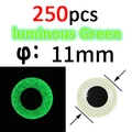 250pcs green 11mm