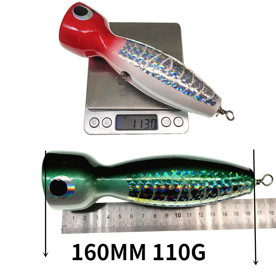 MUKUN Señuelo GT Topwater Popper Stick Swimbait de madera para agua salada - imagen 5