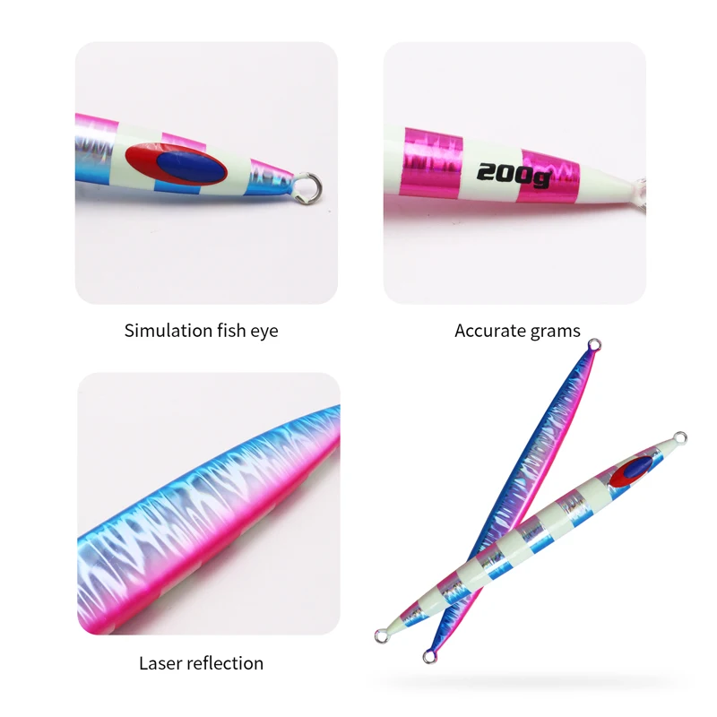 Señuelo de Pesca ZYZHE, 80-300G, Cebo Artificial Tipo Lápiz, Cebo Duro para Pesca en Alta Mar, Cebo Falso para Pesca desde Barco - imagen 5