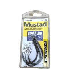 Mustad 10827NP Hoodlum 4X fuertes anzuelos de pesca para cebo vivo