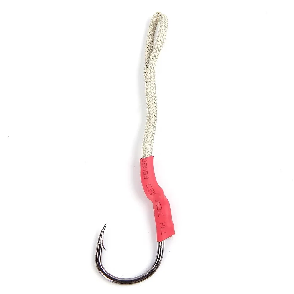 NGB 2PCS Anzuelo de pesca en el mar Assist 5/0 # -12/0 #   Accesorios de pesca con anzuelo de cabeza de plantilla de atún de acero inoxidable - imagen 5
