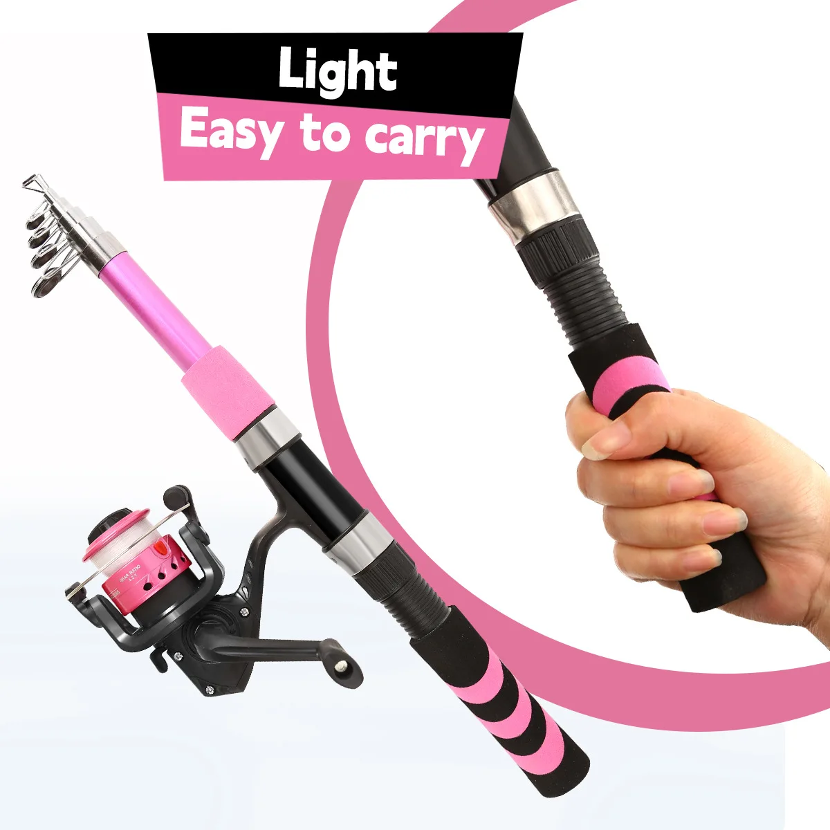 Bolsa para caña de pescar, grupo de caña de pescar de mar, traje de mar para principiantes con Mini caña Luya, soporte para mar para niños, accesorio de pesca - imagen 2