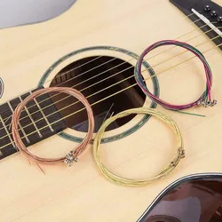 6 uds cuerdas de guitarra de repuesto cuerdas de guitarra acústica de latón accesorios de cuerdas de guitarra popular