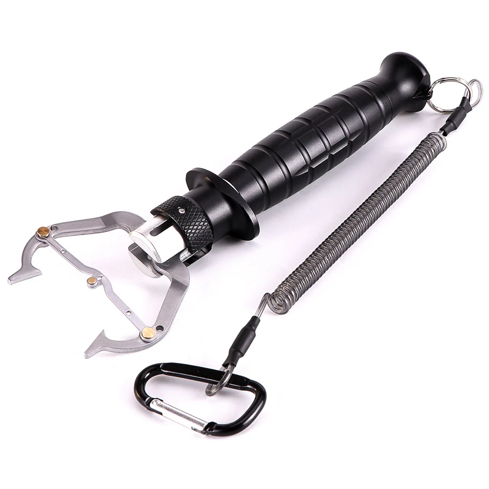 Pinza de labio de pescado con bloqueo automático, agarre de pesca portátil tipo gatillo, alicates de pesca de aleación de aluminio, cuerda, Clip de pesca, herramientas de pesca - imagen 5