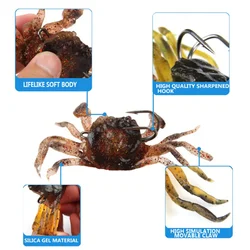 Señuelo de cangrejo artificial para jigging con anzuelos afilados