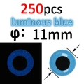 250pcs blue 11mm