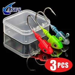 ANFS anzuelos cabeza de plomo para Swimbait – afilados con púas