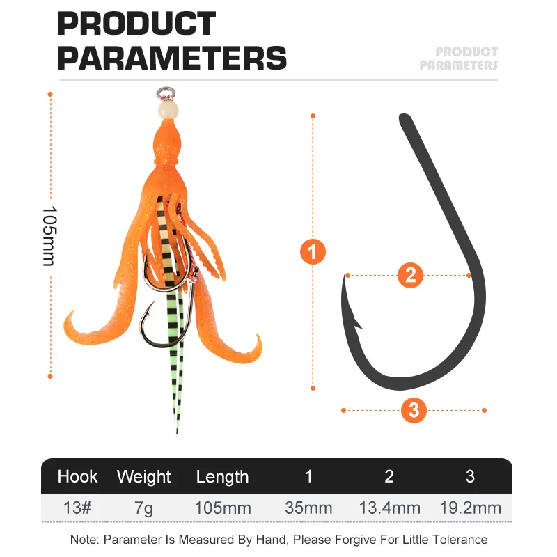 OBSESSION HK037 2 unids/bolsa 9,5 cm 5g cebo de pulpo de agua salada Material TPE silicona suave pulpo calamar señuelo UV Twin Assist Pike Hook - imagen 3