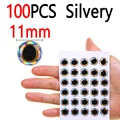 100pcs Slivery 11mm