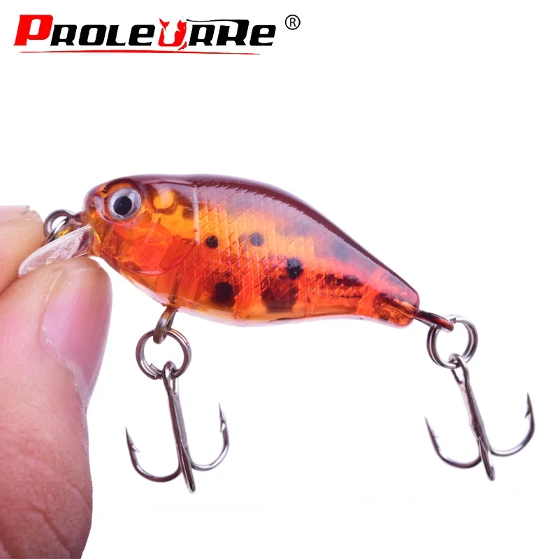 Señuelo de pesca Wobbler con manivela, 45mm, 4g, Japón, Mini Crankbaits flotantes, trucha, lubina, cebo duro de plástico Artificial, aparejos de Lucio, 1 ud.